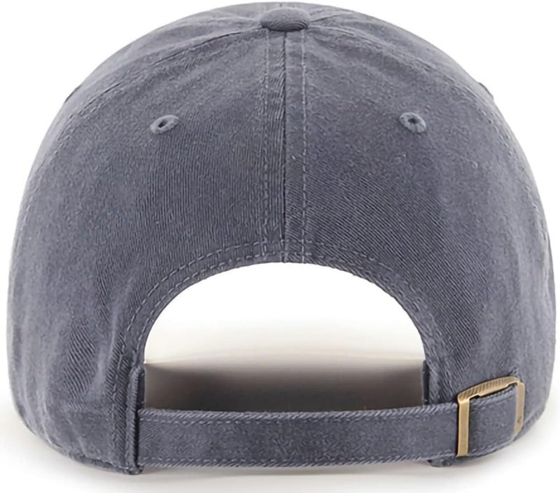 47 Brand MLB Vintage Navy Primary Logo Clean Up Adjustable Baseball Cap Hat, Adult One Size Fits All - Image 2